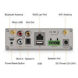 Arylic A50+ PLUS | Multiroom Streaming Verstärker | Stereo | 2x55W | Class-D | DIGITAL | WLAN | Bluetooth | USB