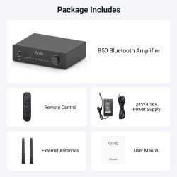 Arylic B50 | Bluetooth Verstärker | Stereo | 2x50W | Class-D | HDMI ARC  | USB | Phono | DIGITAL