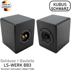 LS-WERK KUBUS -SCHWARZ- Lautsprecher Bausatz Fertig Gehäuse Selbstbau SAT mit BB3