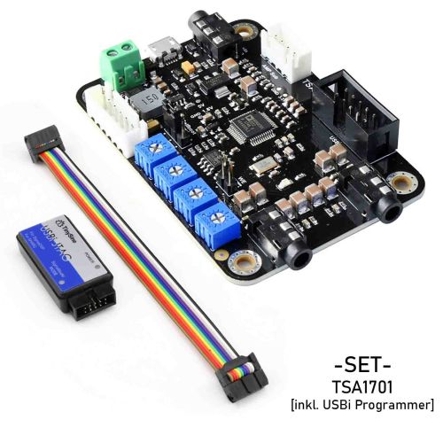 TinySine TSA1701 DSP 2x4 Digitaler Signalprozessor ADAU1701 SigmaStudio + USBi JTAG | SET